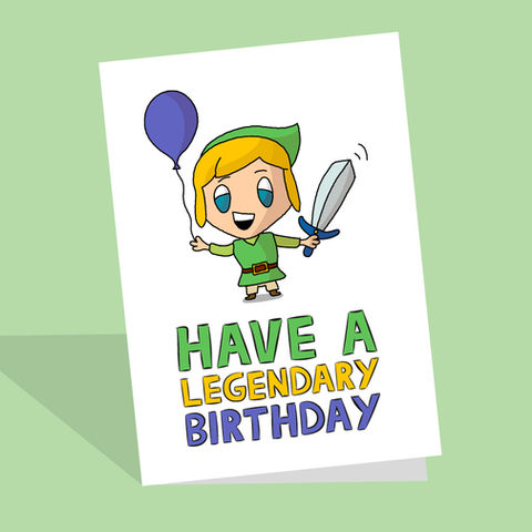 legend of zelda birthday card