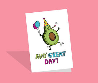 avocado birthday card