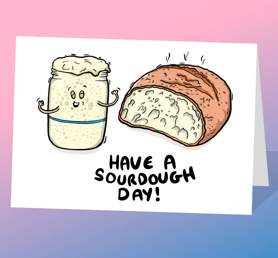 sourdough birthday card