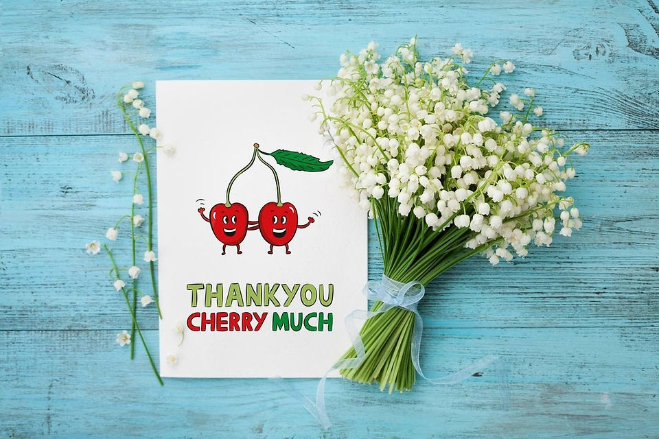 cute thank you card