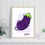Thumbnail: aubergine print