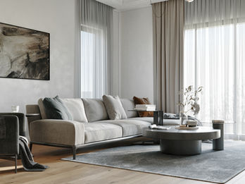 Modern salon iç mekan 3D render görselleştirme BBRenderStudio