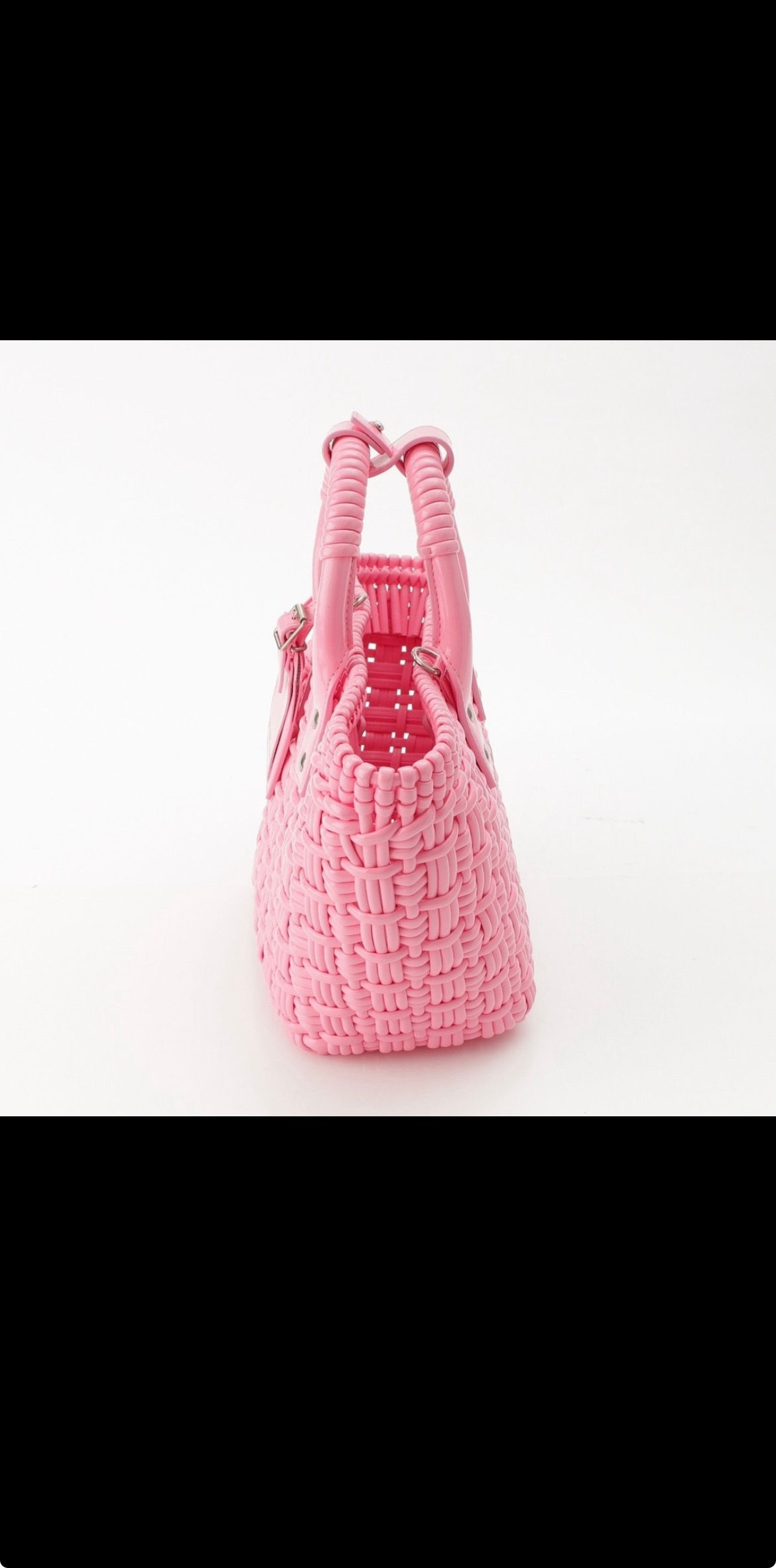 Balenciaga PVC Bistro Basket Tote Bag