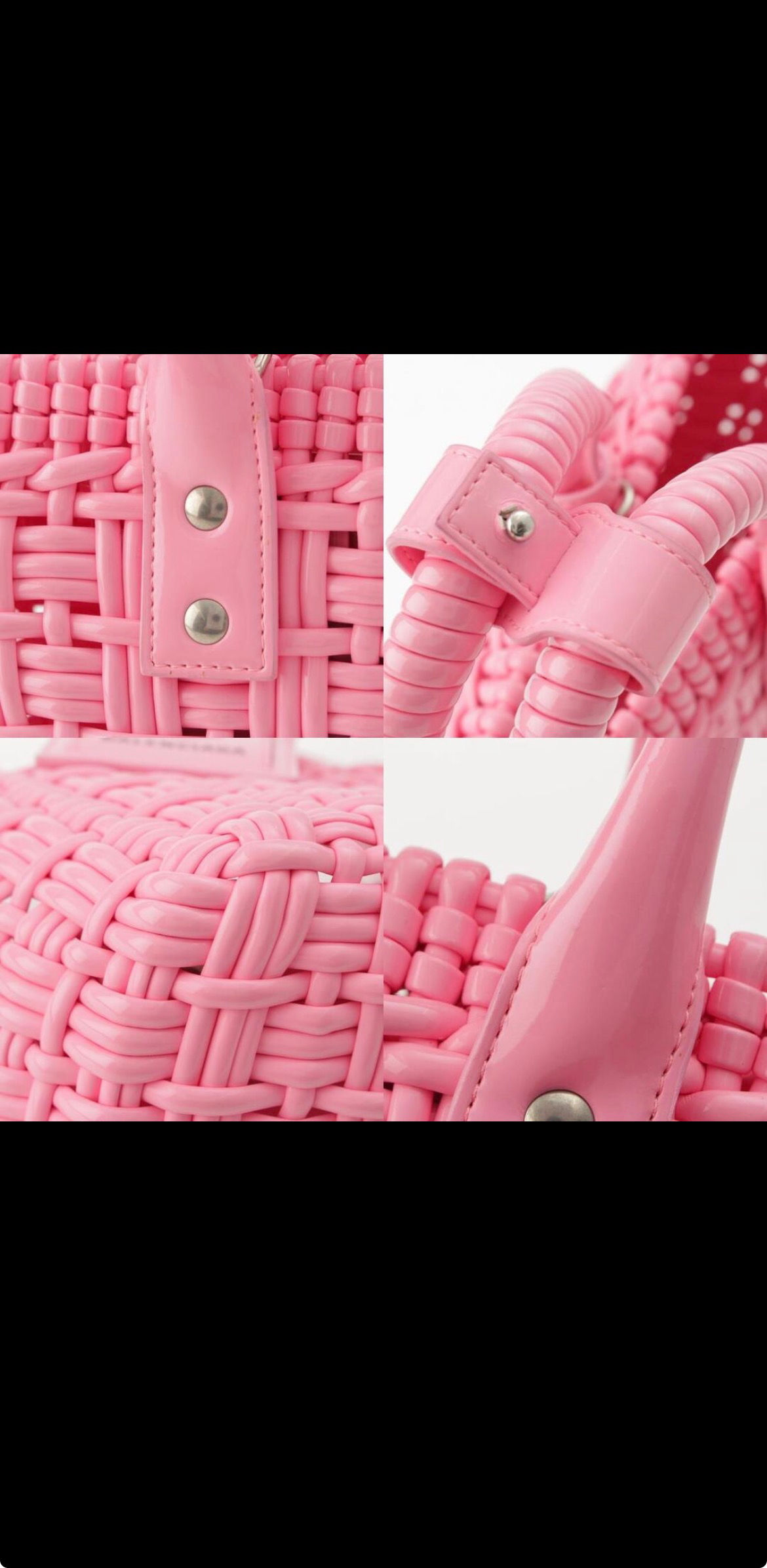 Balenciaga PVC Bistro Basket Tote Bag