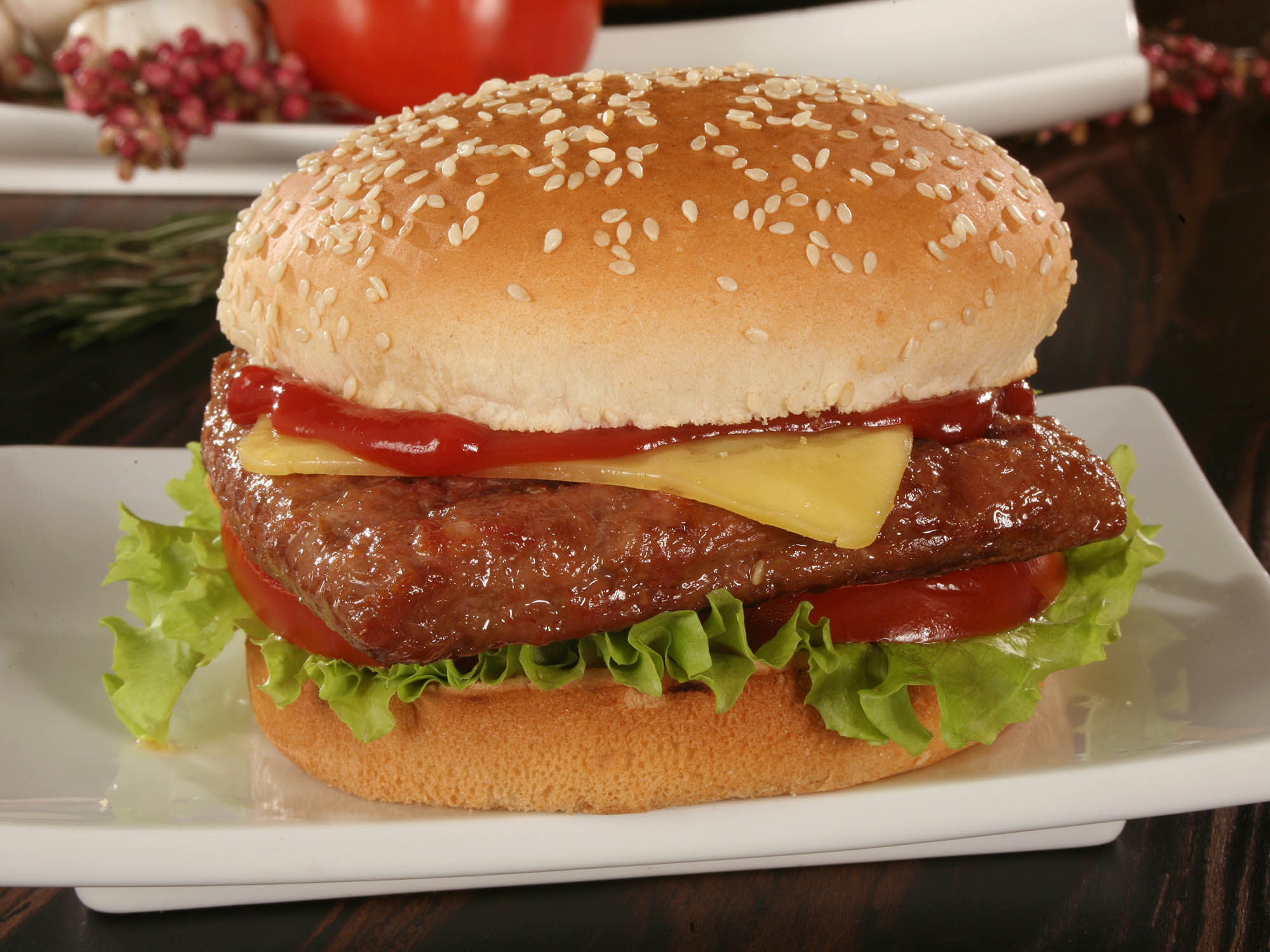 Hamburguesa de Pollo y Res.