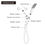 Thumbnail: PSS3490 Square Handheld Shower Head Set, 3 Spray Settings