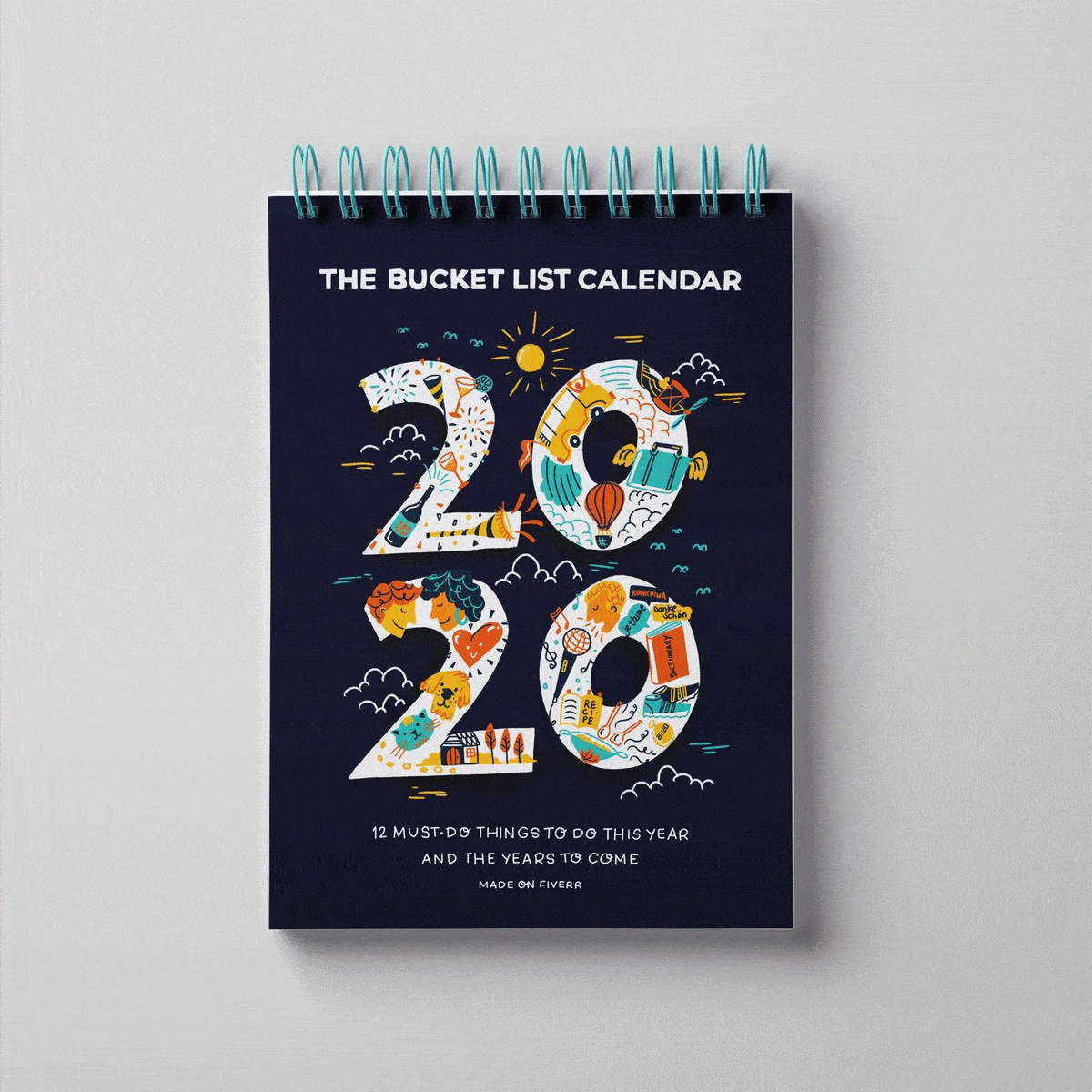 Illustration for Fiverr's 2020 calendar