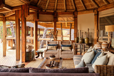 One of the Lounge areas at Camp Okavango