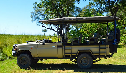 An example of the safari vehicles used on this Okavango delta safari package