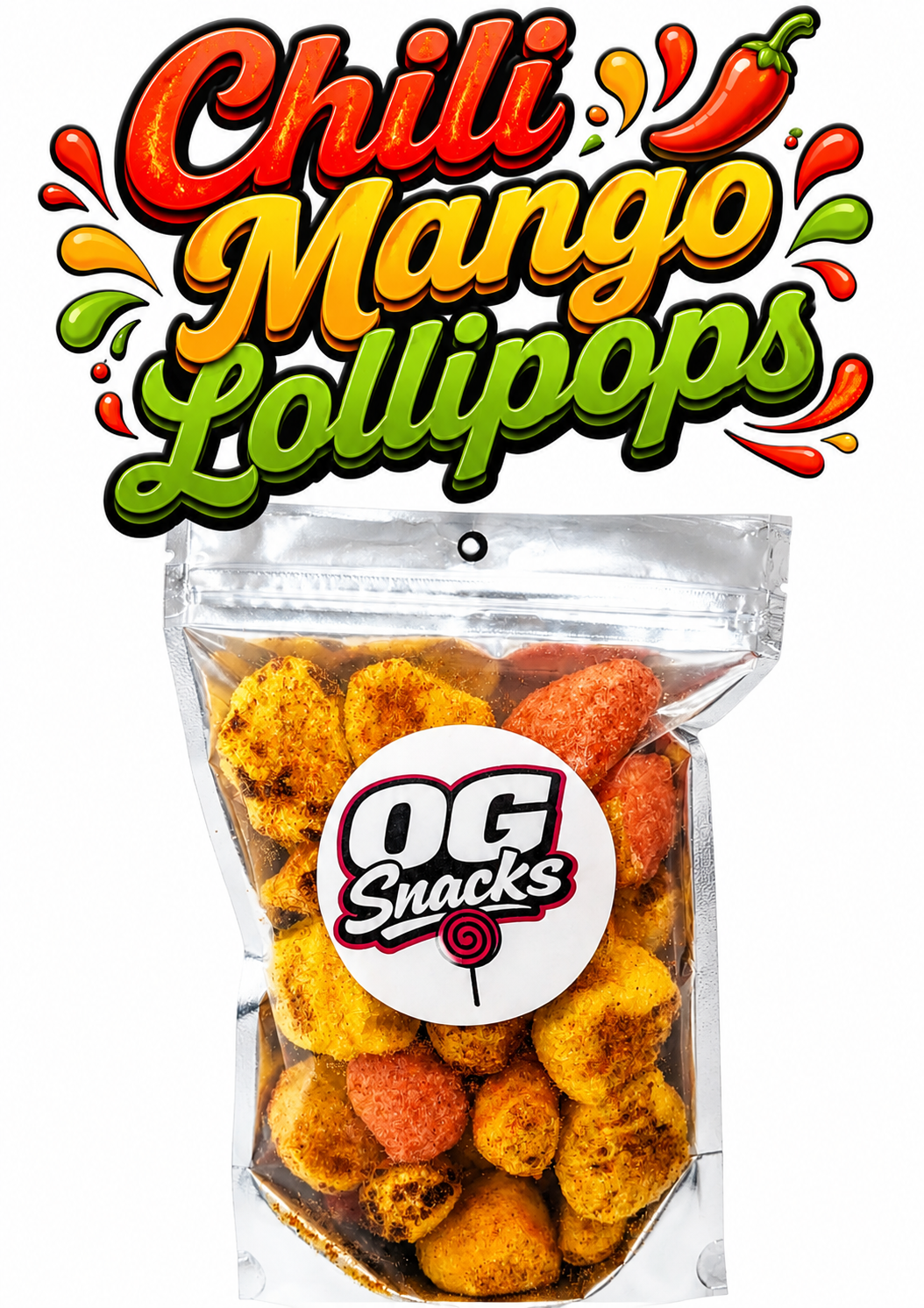 🔥 Mango Lollipop Bites – Sweet, Fruity & Spicy Freeze-Dried Candy 🍉🥭🌶️