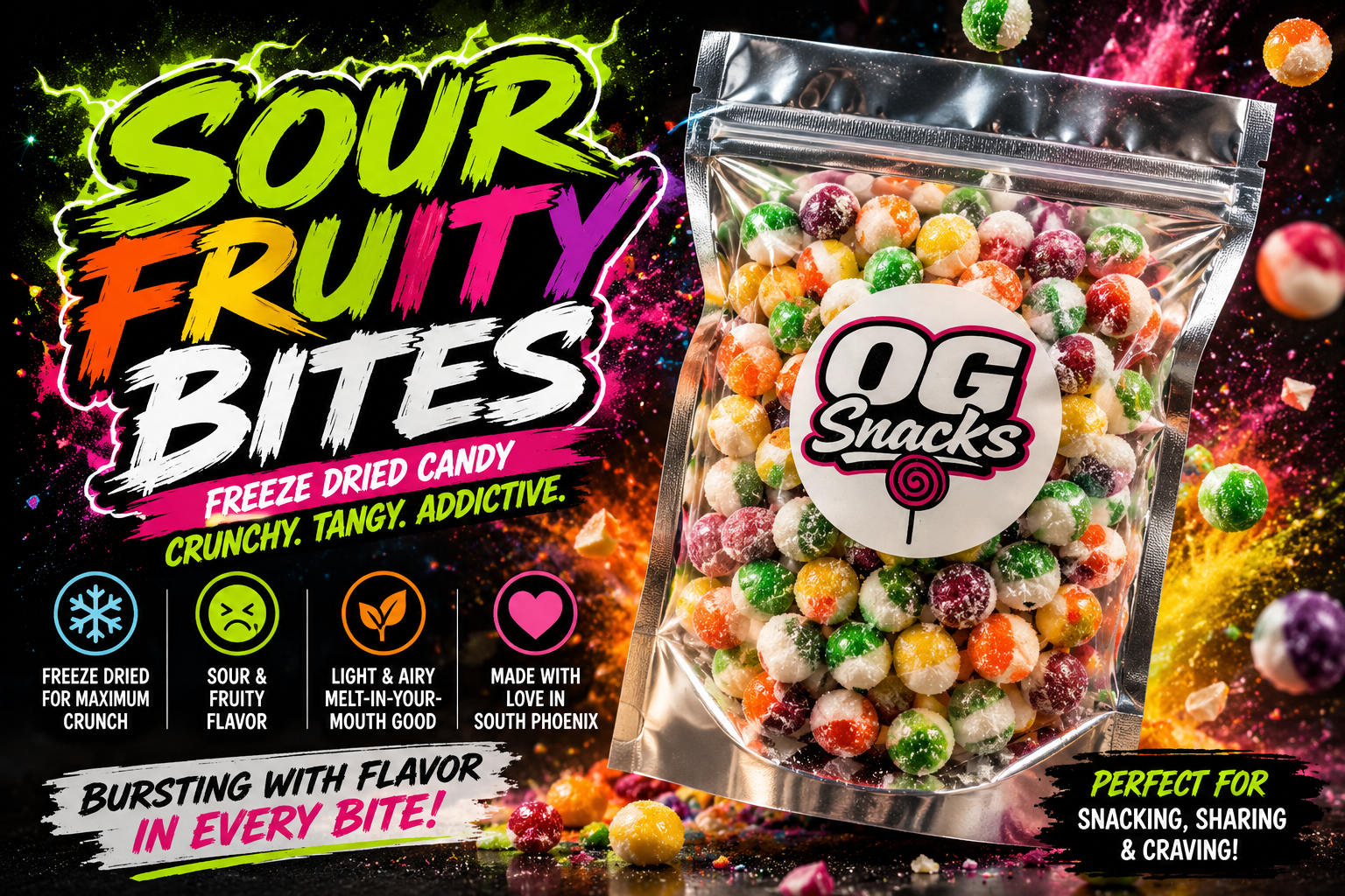 🍋 Sour Fruity Bites – Tangy, Crunchy, and Full of Zing