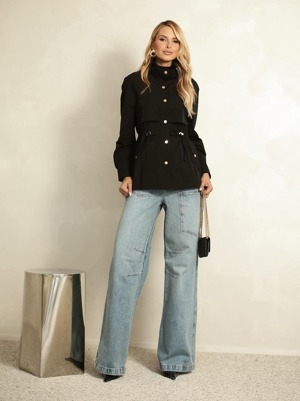 Miniatura: Parka com abotoamento de pressão