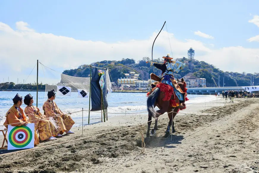 江之島春祭海岸神社祭典與湘南海景