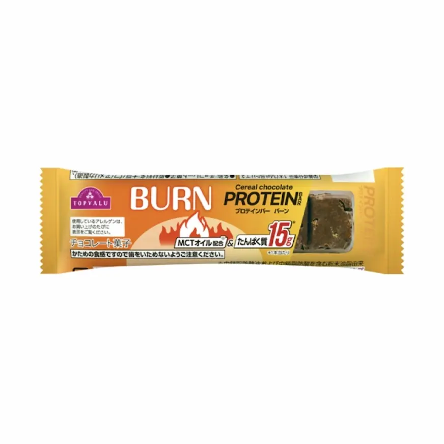 TOPVALU 高蛋白巧克力棒主打低糖營養,是熱門的辦公室下午茶點心