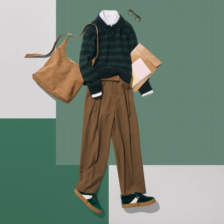 GU綠色系列穿搭示意圖