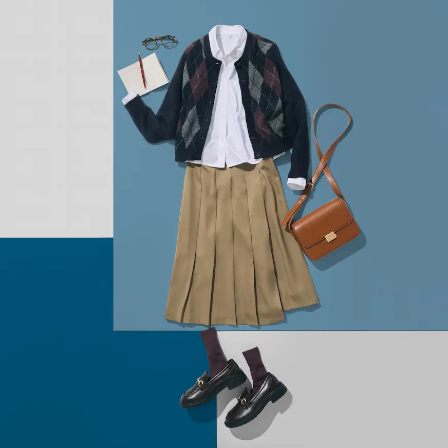 GU海軍藍系列穿搭示意圖