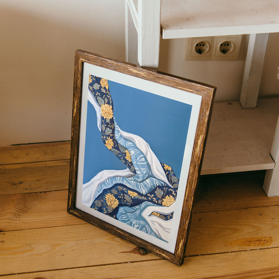 Affiche bleu&or