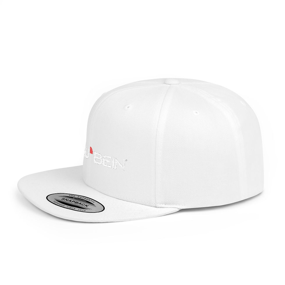 Thumbnail: Beau'Bein Flat Bill Snapback Cap with (Beau'Bein) Embroidery 