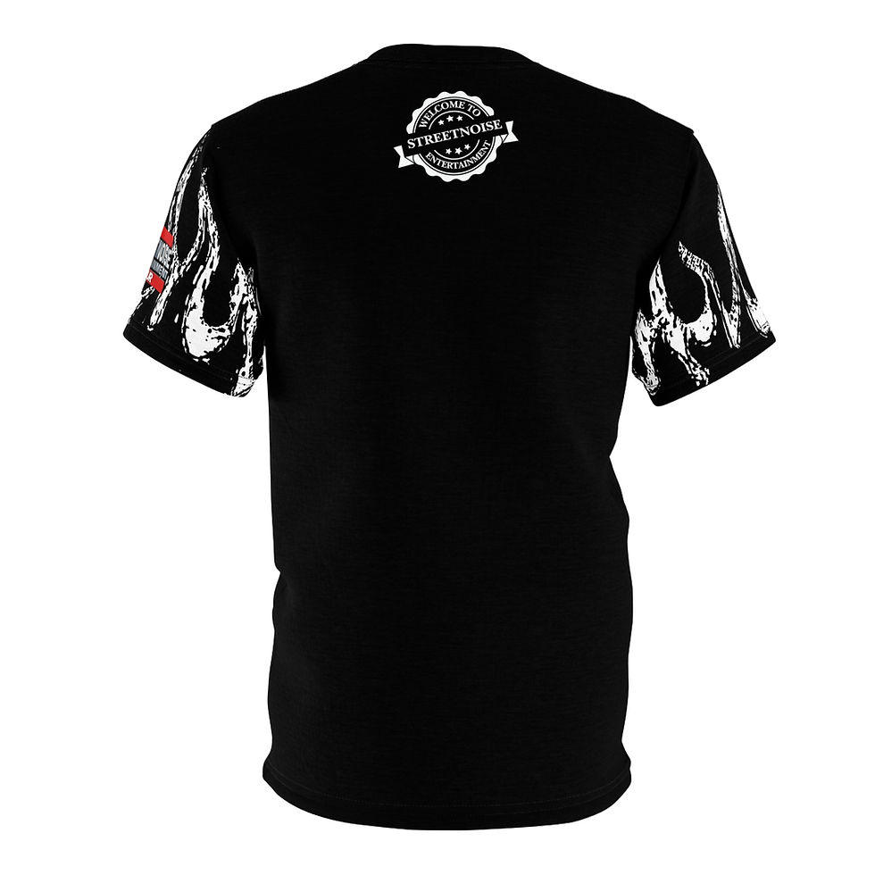 Thumbnail:   Streetnoise (NY-Flame B/W) Unisex Cut & Sew Tee - Bold Graphic T-Shirt 
