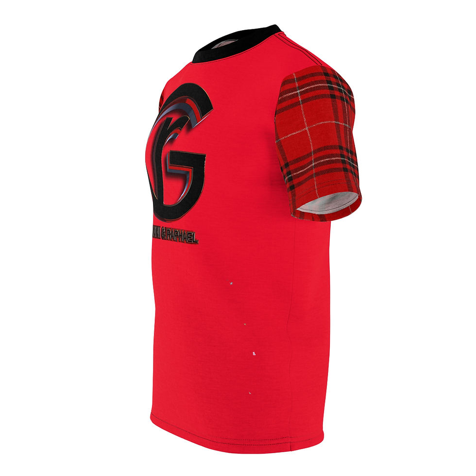 Thumbnail: G&R (Red Plad)Unisex Cut & Sew Tee (AOP)