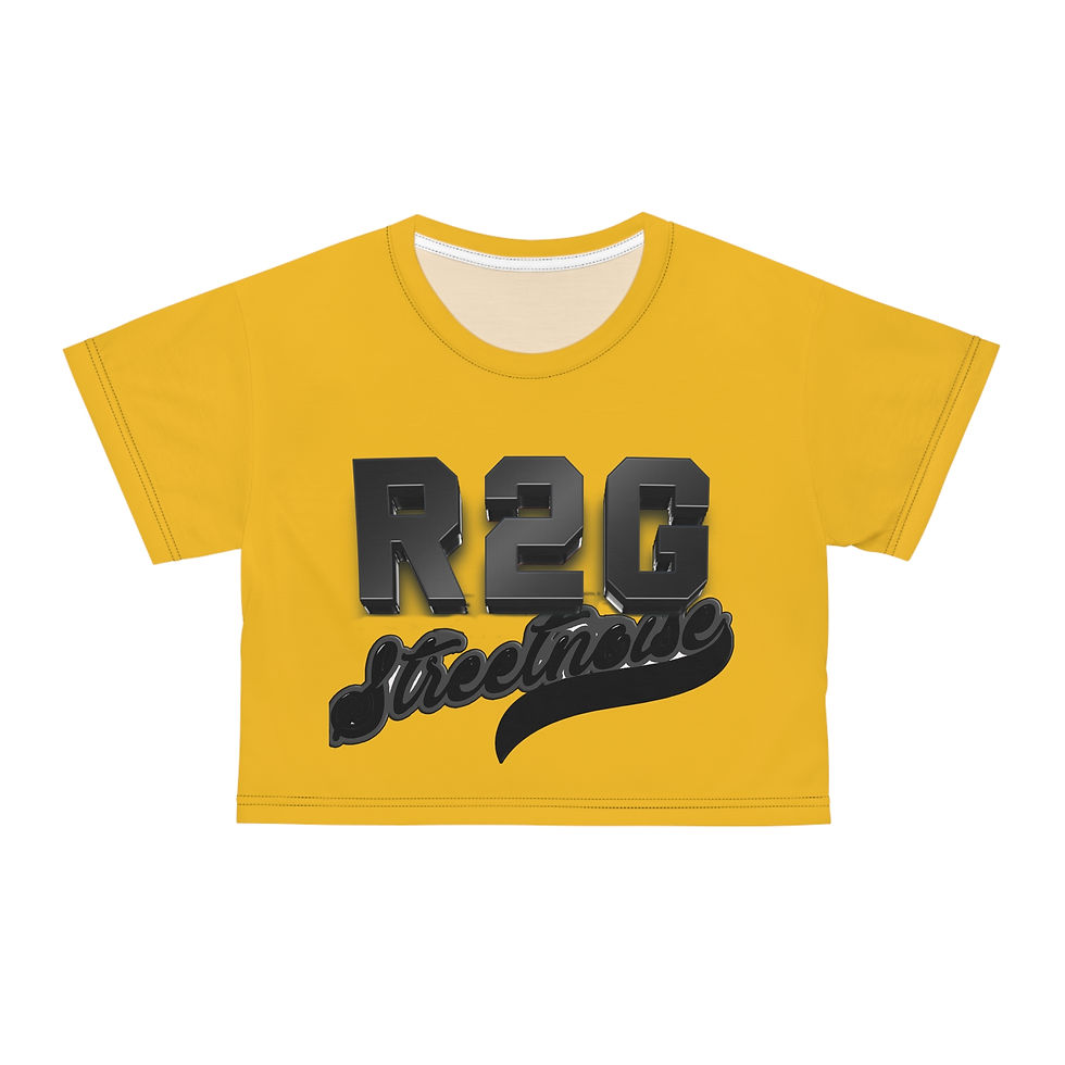 Thumbnail:  R2G(SN-Yellow)Crop Tee (AOP)