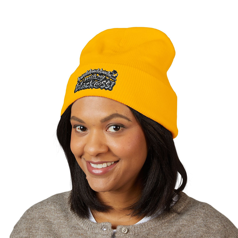 Thumbnail:  Looze Ccannon Embroidered 'Black @ss' Classic Cuffed Beanie