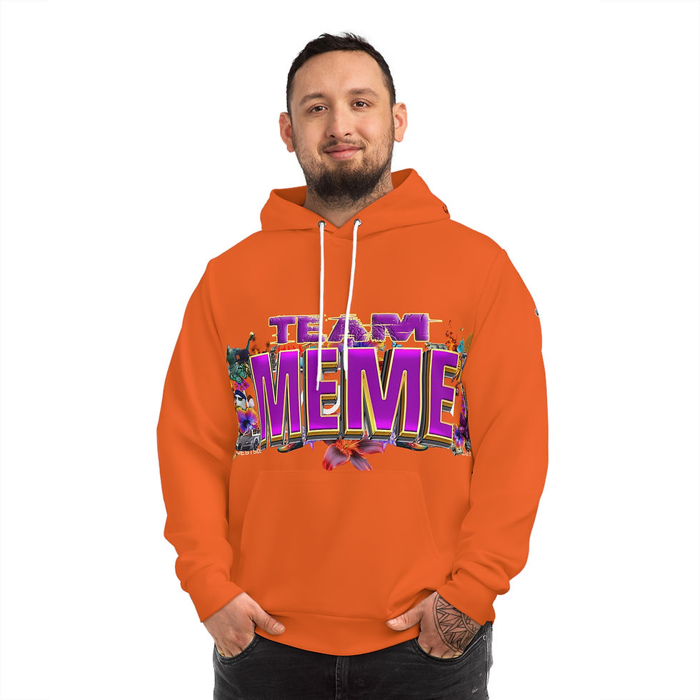 Thumbnail:  (Team Meme Orange) Print Hoodie - Perfect Gift, Unisex 