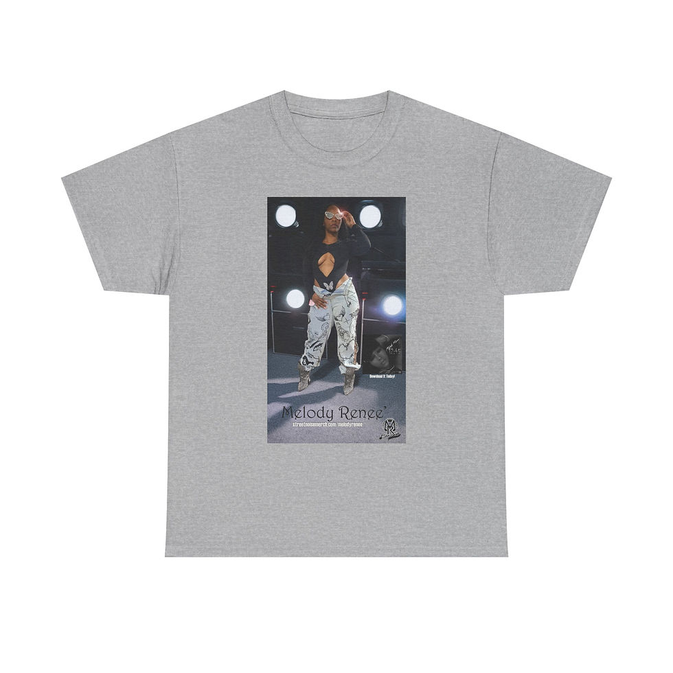 Thumbnail: Melody Renee' Unisex Heavy Cotton Tee,  Music Apparel,  Concert Merchandise,  