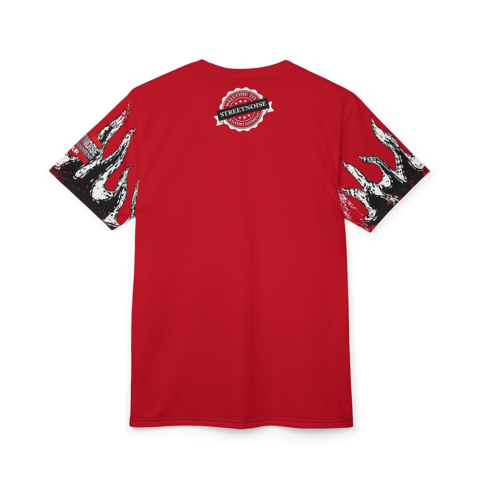 Thumbnail:  Streetnoise (NY-Flame R/B) Unisex Cut & Sew Tee - Bold Graphic T-Shirt 