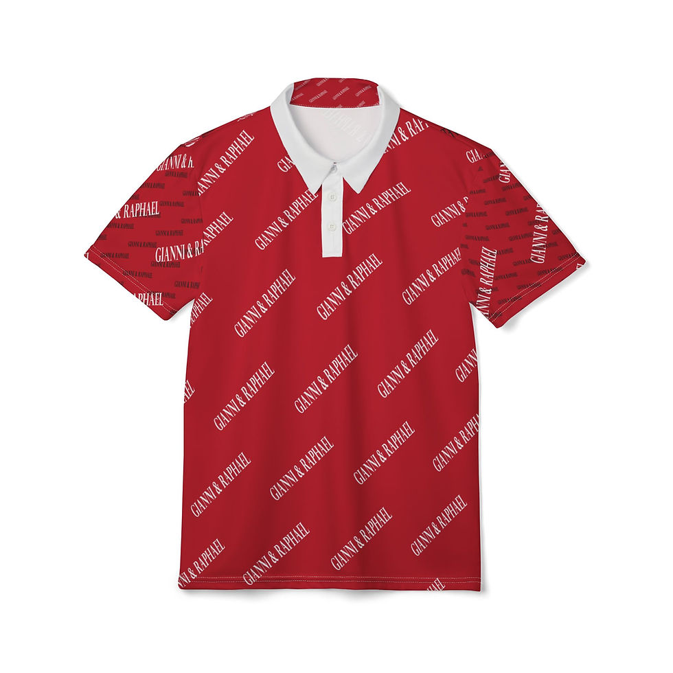  G&R Polo(005 Red Wht) Shirt, Trendy Casual Wear, Gift for Him or Her, 