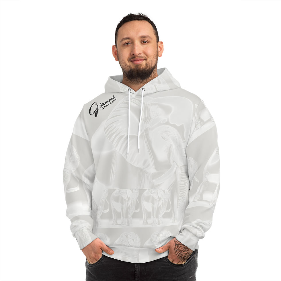 Thumbnail: G&R(LightElephant-001)Fashion Hoodie (AOP)
