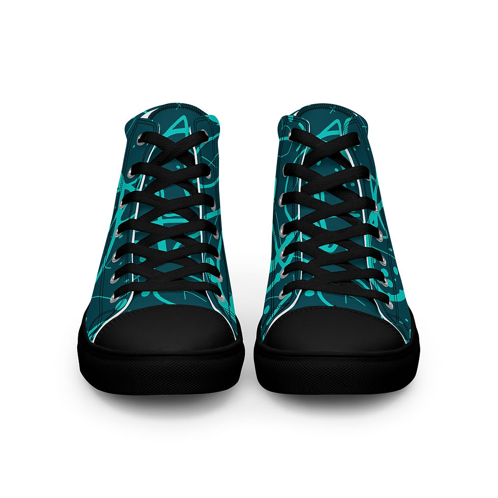 Thumbnail: G&R (Crazy Print T/G) Men’s high top canvas shoes
