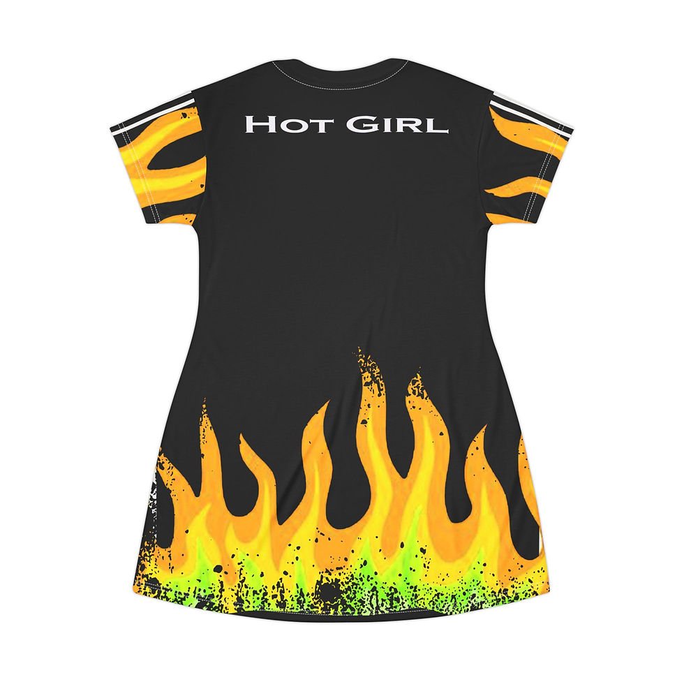 Thumbnail:  Flame Print T-Shirt Dress | Hot Girl Vibe, 
