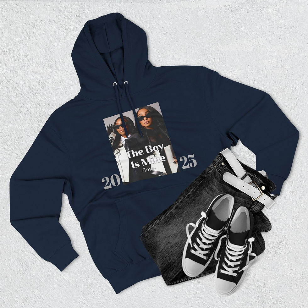 Thumbnail: Stylish Three-Panel Fleece Hoodie - "The Boy Is Mine"