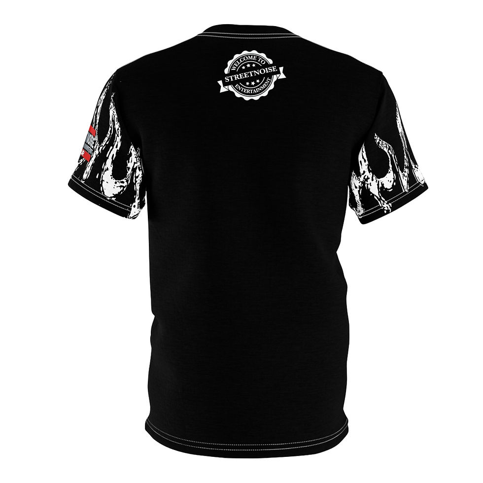 Thumbnail:   Streetnoise (NY-Flame B/W) Unisex Cut & Sew Tee - Bold Graphic T-Shirt 