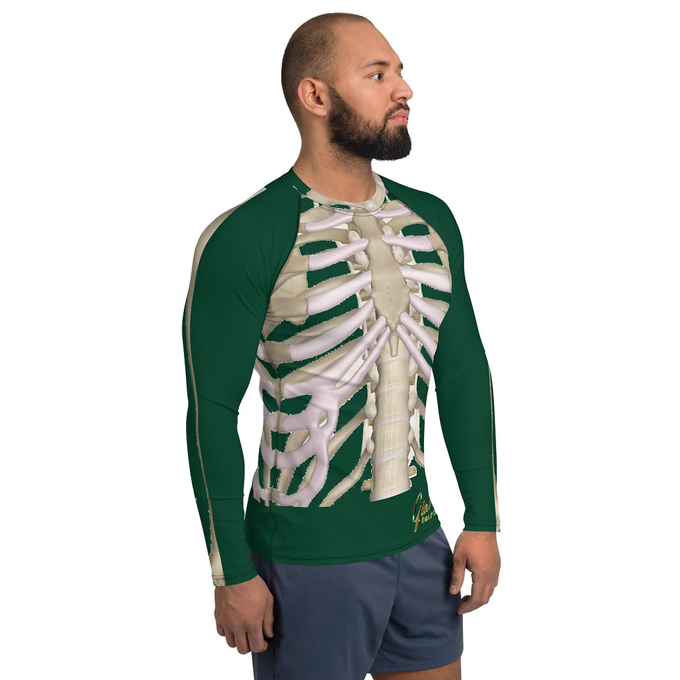 Thumbnail: G&R (skeleton bones Grn) Men's Rash Guard copy copy
