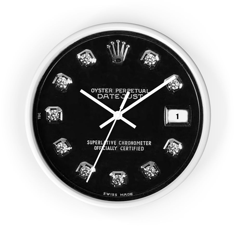 Thumbnail:  Rolly Portrait Wall Clock black – Rap Artist Photo Clock