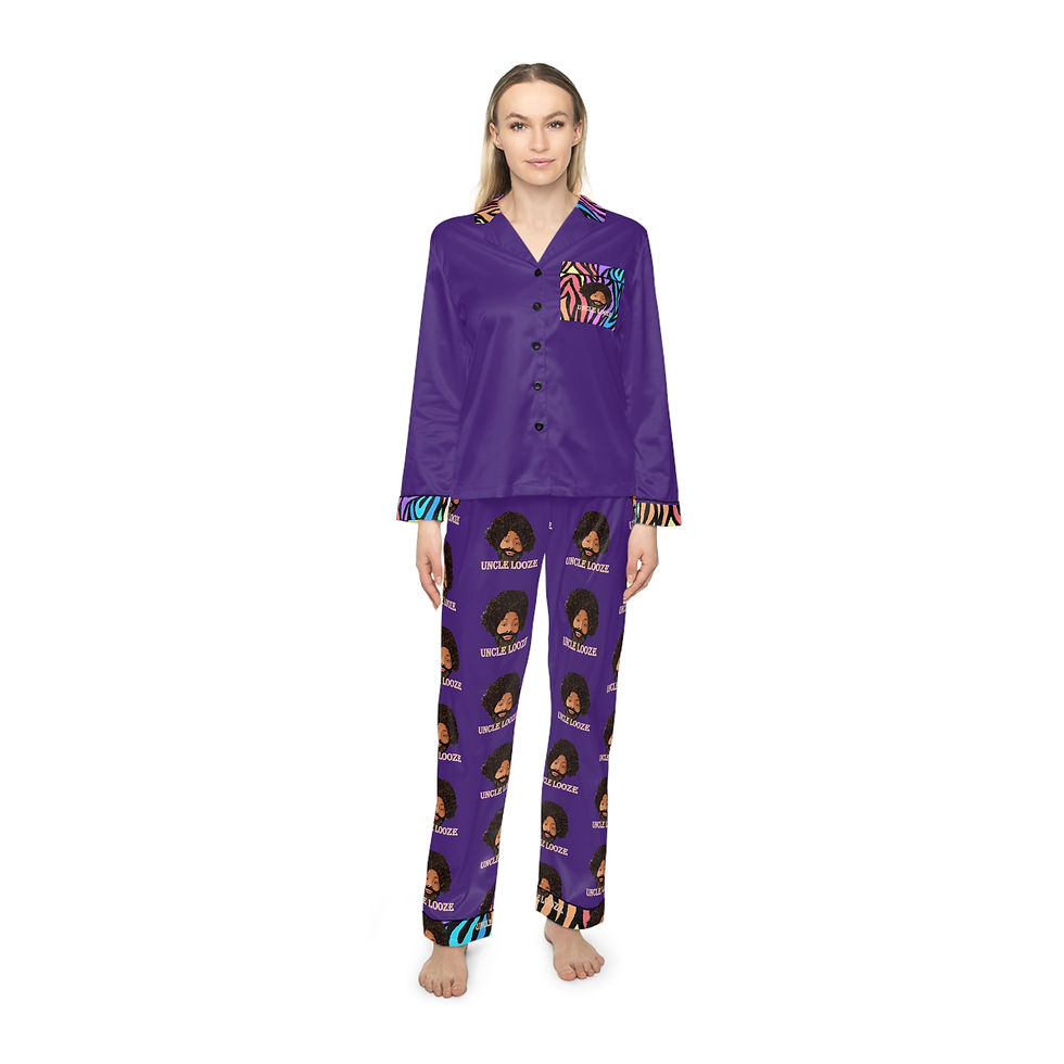 Thumbnail: Uncle Looze (Pimpin) Women's Satin Pajamas (AOP)