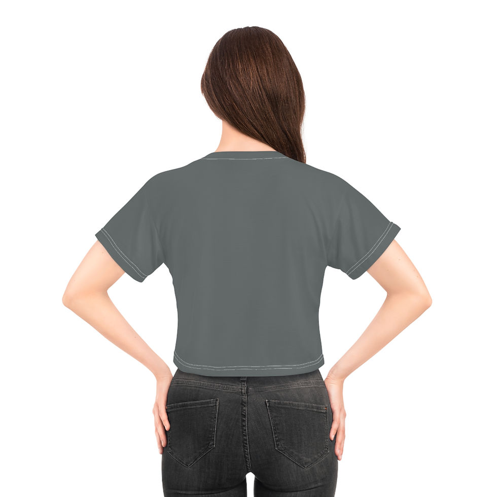 Thumbnail:  R2G(SN-Gray)Crop Tee (AOP)
