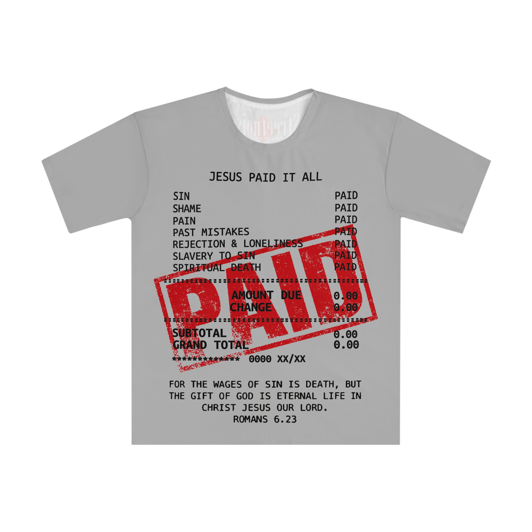 Men's Loose T-Shirt - 'Jesus Paid It All' Christian Graphic Tee