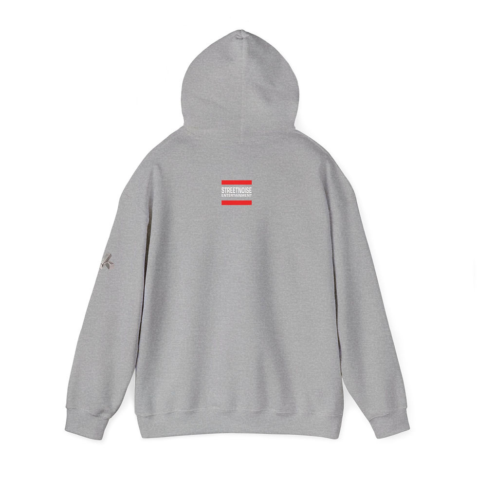 Thumbnail: Looze Cannon Script Hoodie – Minimal Black Pullover with Subtle Sleeve 