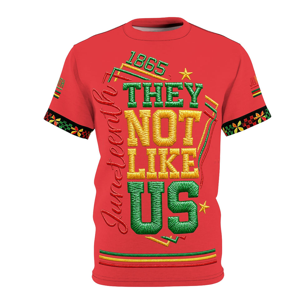 Thumbnail:  Juneteenth Unisex They Not Like Us Since  Print Casual Tee (Red)  