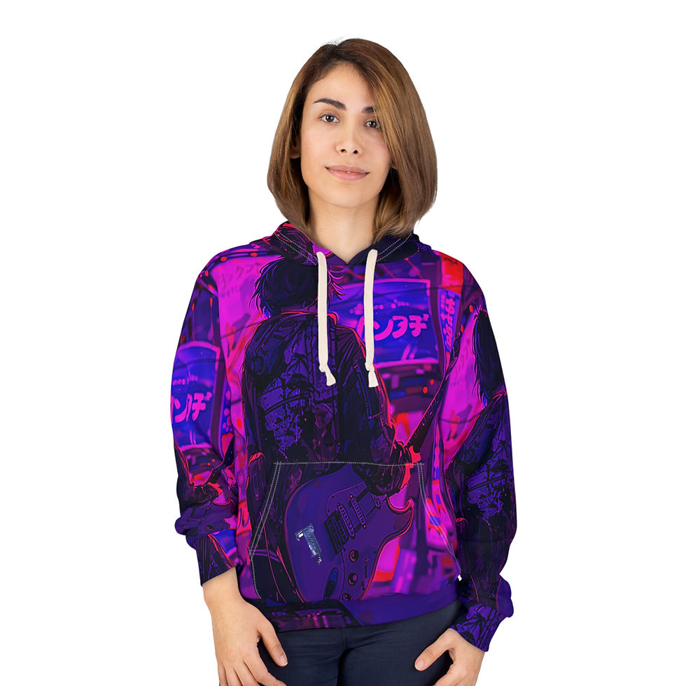 Thumbnail: TJC (Rockout) Unisex Pullover Hoodie (AOP)