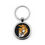 Thumbnail: Symba J Round Stainless Steel Keychain — Formal Couple Silhouette 