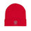 Thumbnail: Melody Renee' Embroidered Crew Knit Beanie (MR Logo) — Retro Red Cartoon Patch