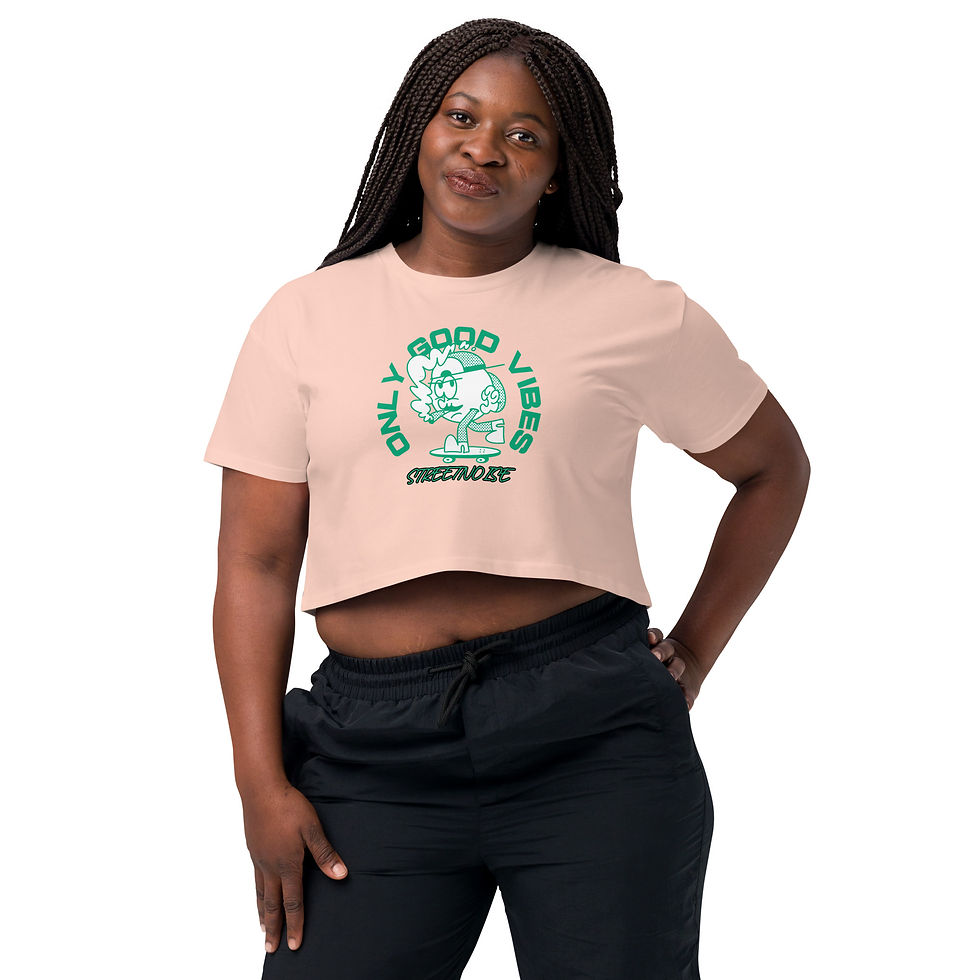 Thumbnail: Streetnoise(Good Vibes) Women’s crop top