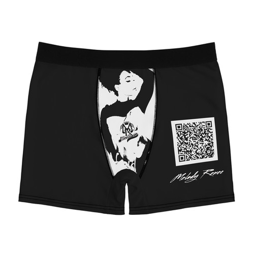 Melody Renee Boxer Briefs Black QR Code Noir Pin Up Graphic melody-renee-boxer-briefs-black-qr-code-noir-pin-up-graphic