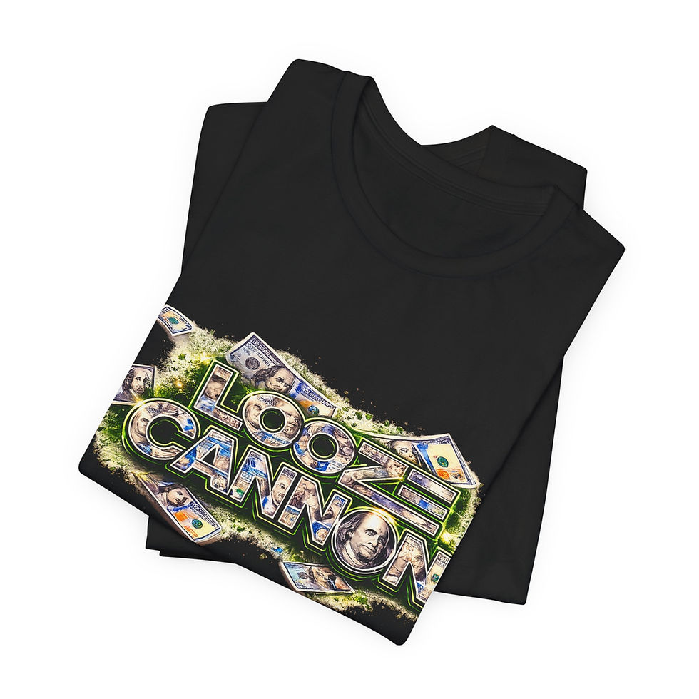 Thumbnail: Looze Cannon "Money Splash" Graphic Tee – Urban Streetwear Shirt