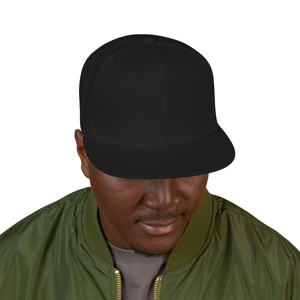 Thumbnail: Looze Ccannon Embroidered Snapback Hat — Minimal Script Logo, 