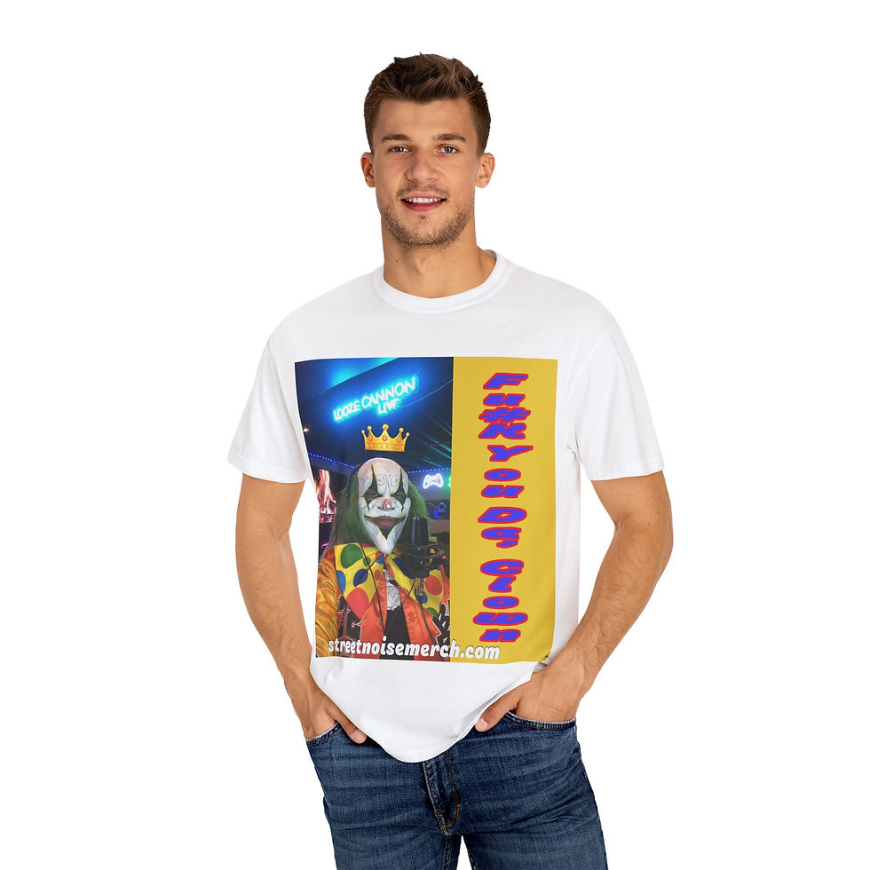 Thumbnail: Streetnoise(Fu#k U The Clown) Garment-Dyed T-Shirt - Music & Fashion Merch